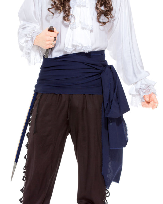 Linen Large Pirate Sash, Navy