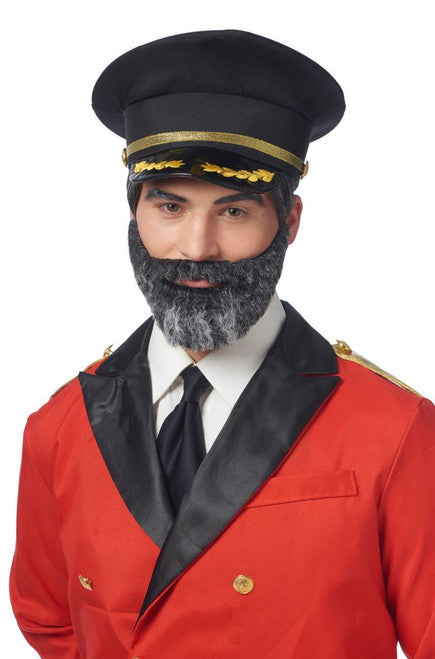 Captain, Moustache & Beard-blk mix