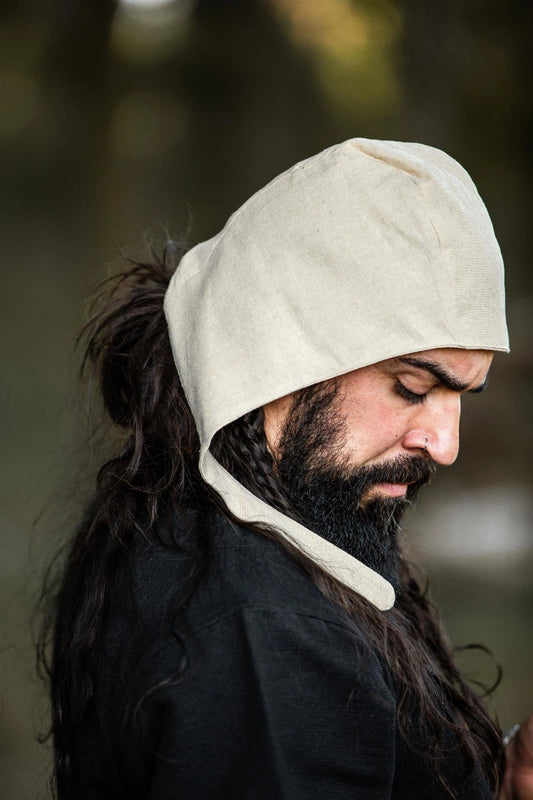 Hat, Coif Linen Natural