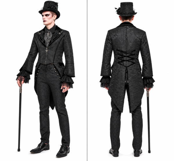 Tailcoat, Victorian Zip-Up Black