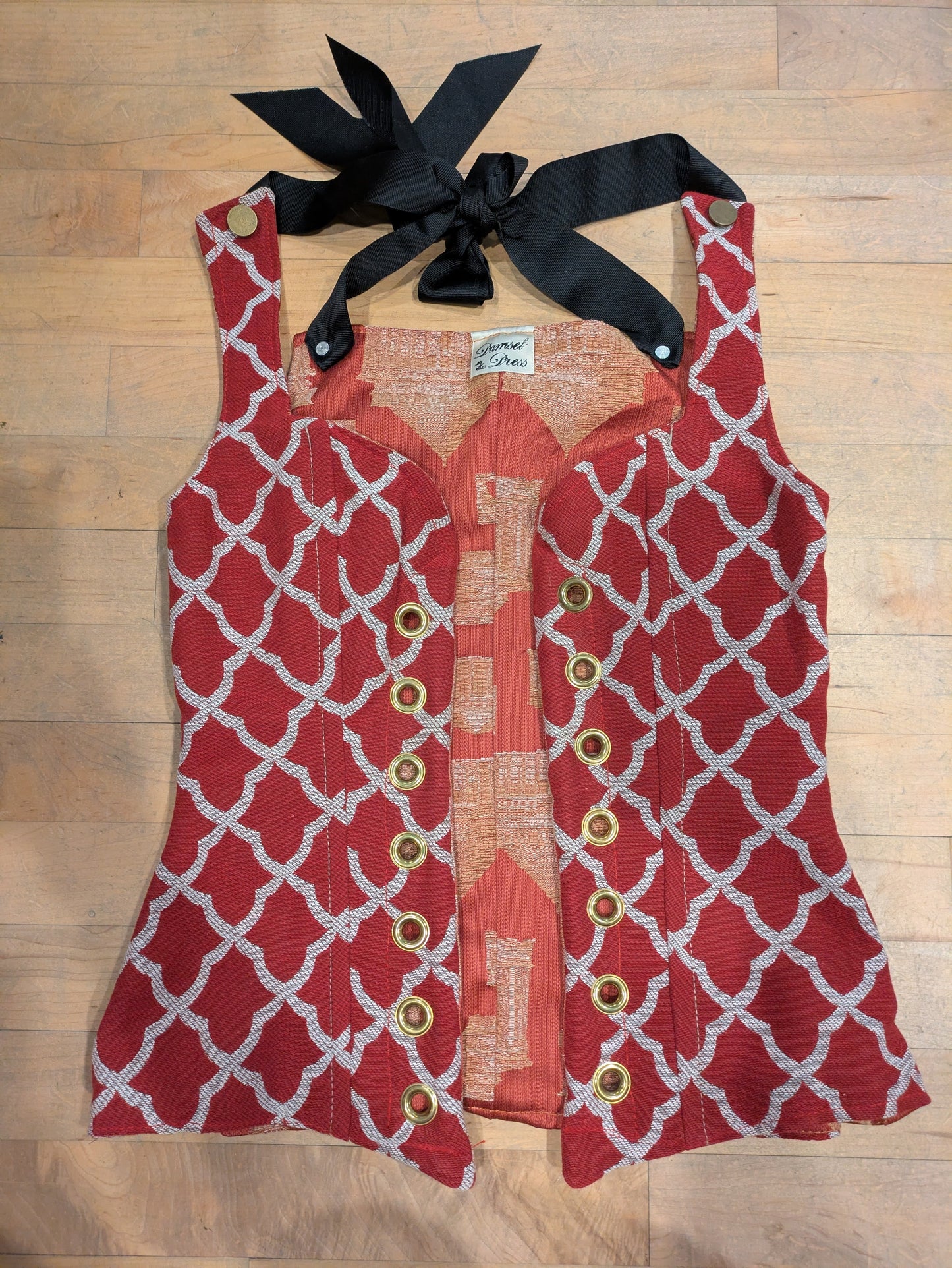 Bodice, Overbust Red Ribbon