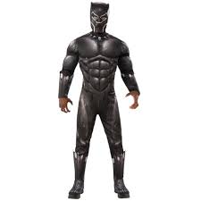 Black Panther Endgmae Suit-Black Silver : X-Large