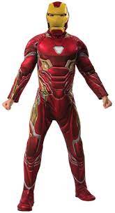 Iron Man, Adult Dlx Cosutme-Yellow Red : X-Large