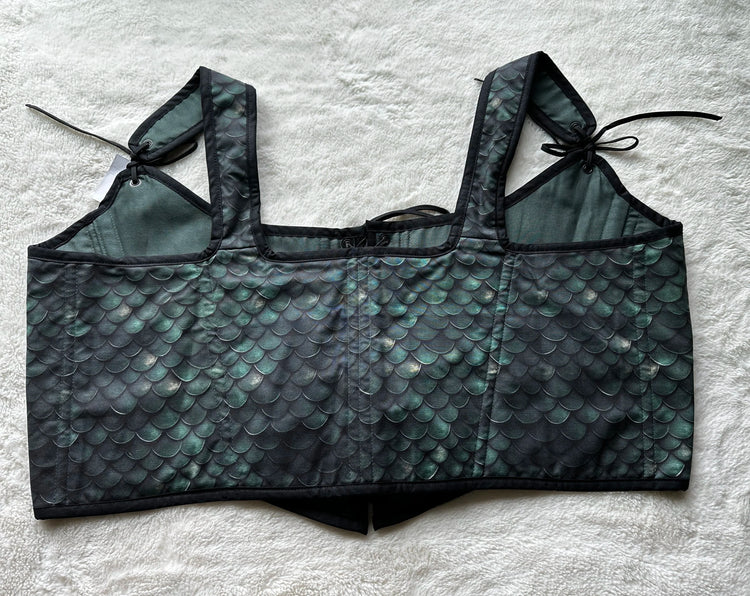 Bodice, Green Dragon Scales Reversible 2XL