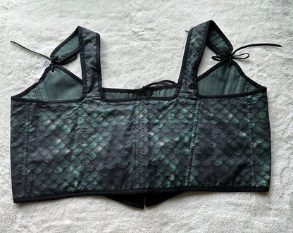 Bodice, Green Dragon Scales Reversible 2XL