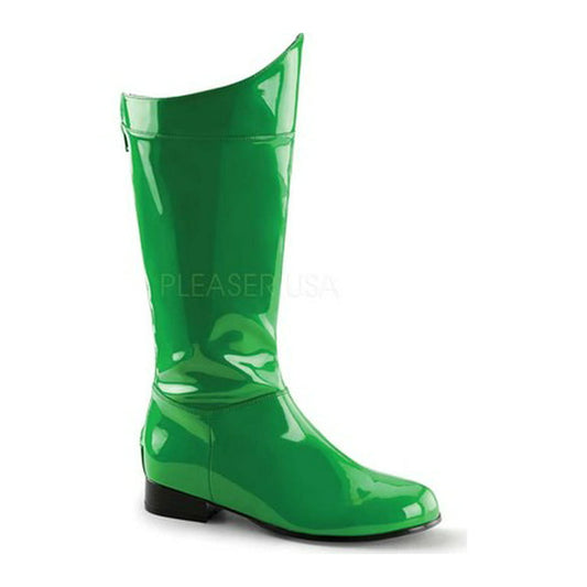 Boot, Superhero SUPER HERO-Green PU : XL men 14