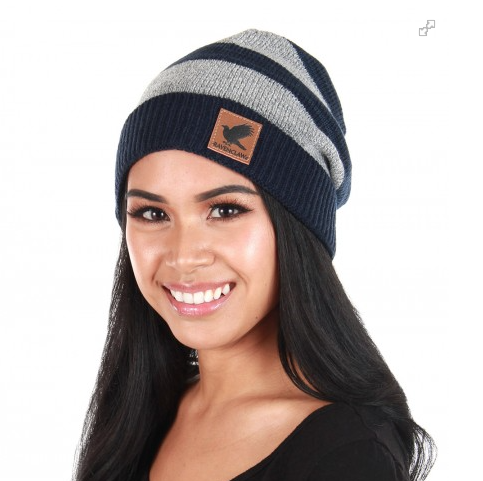 Hat, Ravenclaw Stripe Beanie-blue/grey