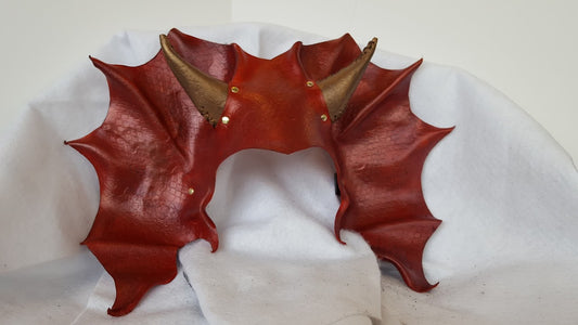 Neo Dragon Headpiece-Red/Gold