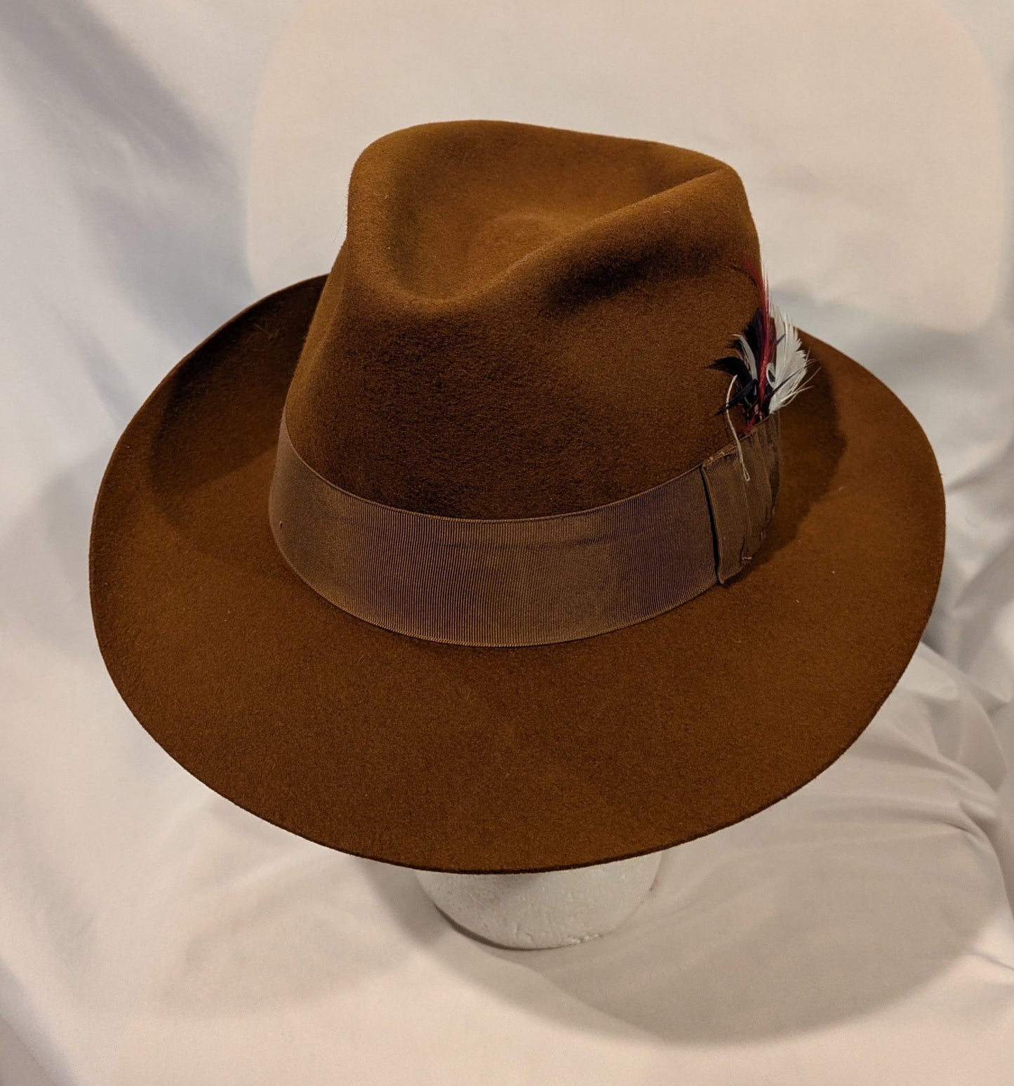 Hat, Fedora Vintage Rust