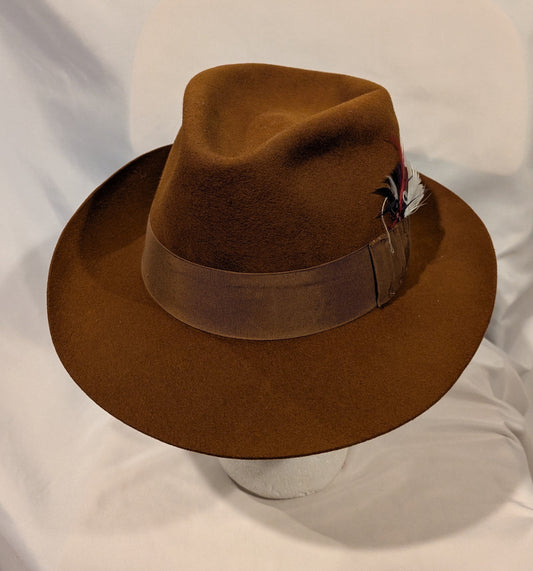 Hat, Fedora Vintage Rust