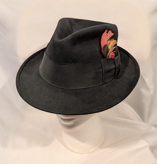 Hat, Fedora Vintage Black 1