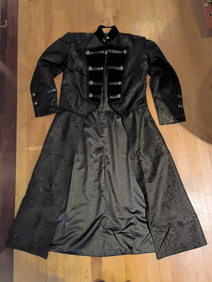 Coat, Raven, Black; 44