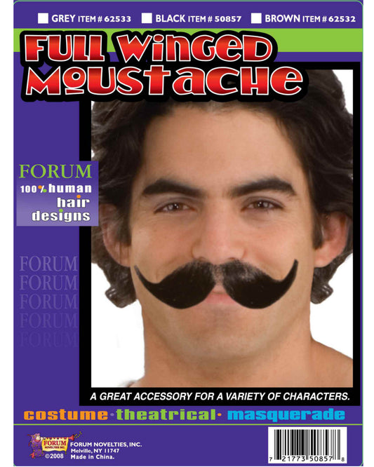 Moustache, Full Winged-Grey
