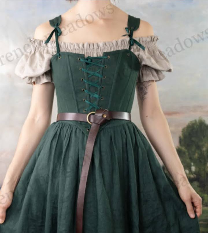 Bodice, Evergreen Linen 28"