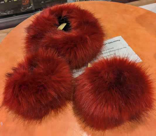 Fur Bits, Headpiece & Cuffs Orange