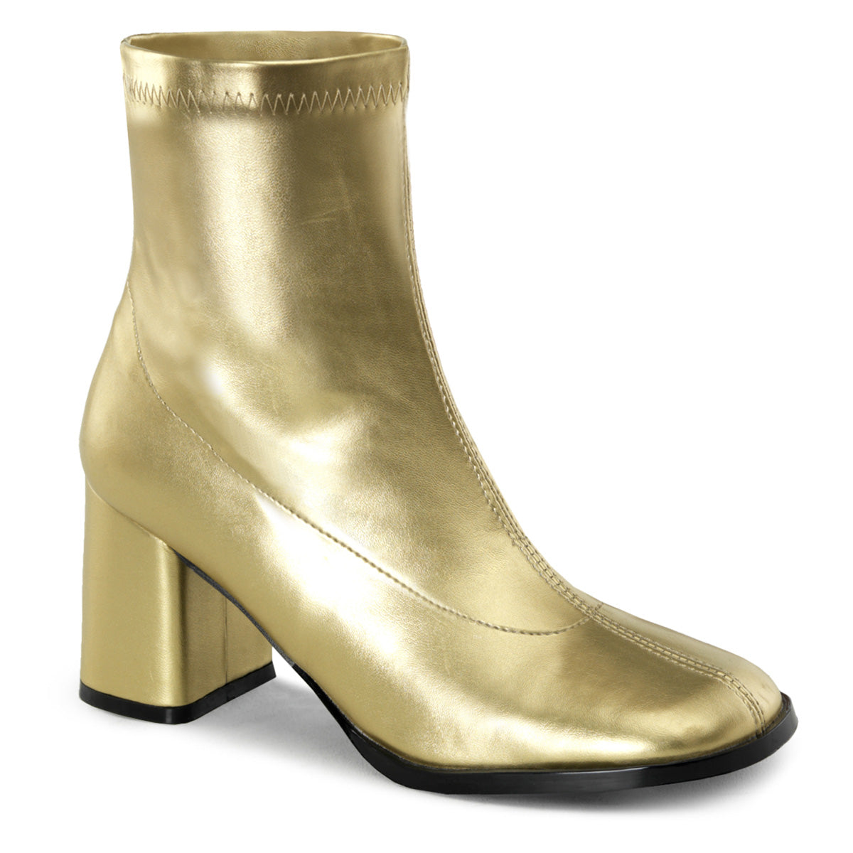 Boots, GoGo, Ankle, Gold, 11 Women's