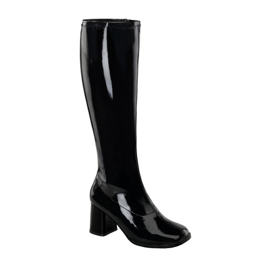 Boots, GoGo, Wide Calf, Black, 8 Women's