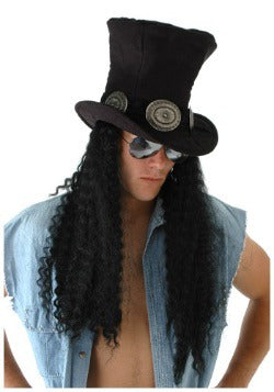 Hat, Slash With Hair Guitar-Black