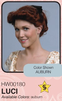 Curly, Lucille Up-Do-Red Auburn