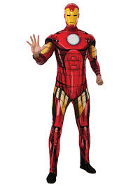 Iron Man, Adult Costume-Yellow Red : Standard