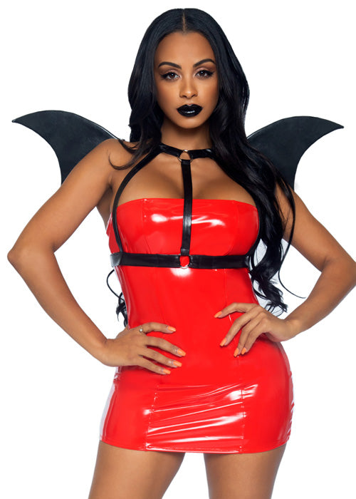 wings, Bat Body Harness-black