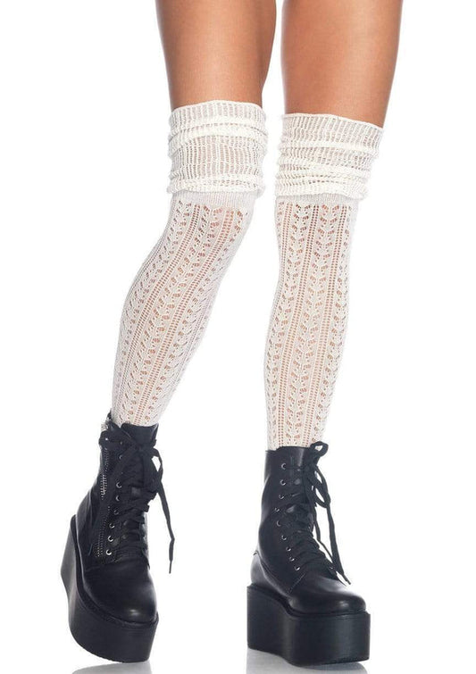 Socks, Knee Scrunch Cream ivory