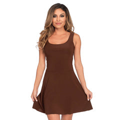 Dress, Skater Basic Foundation-Brown : S/M