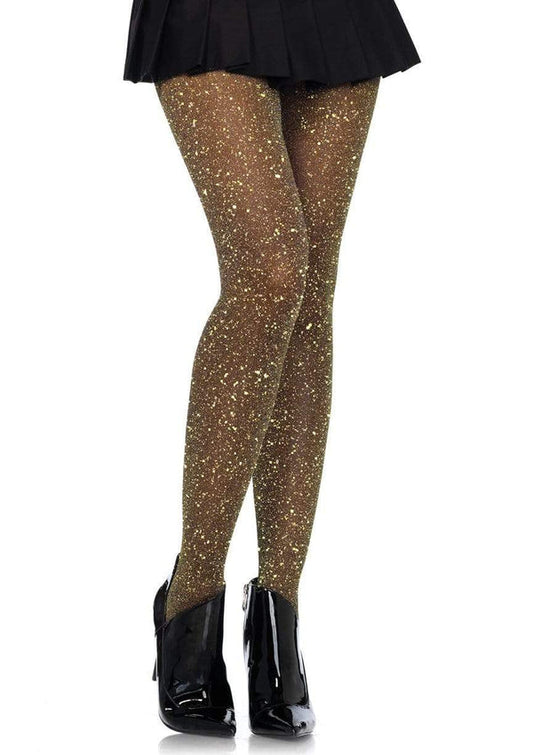 Tights, Shimmer Lurex Black Gold
