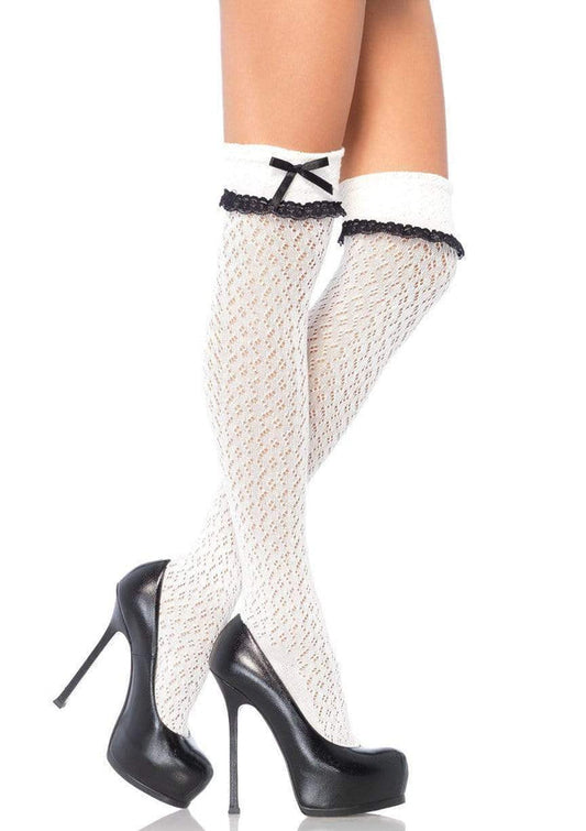 Knee Socks, Crocheted Maid