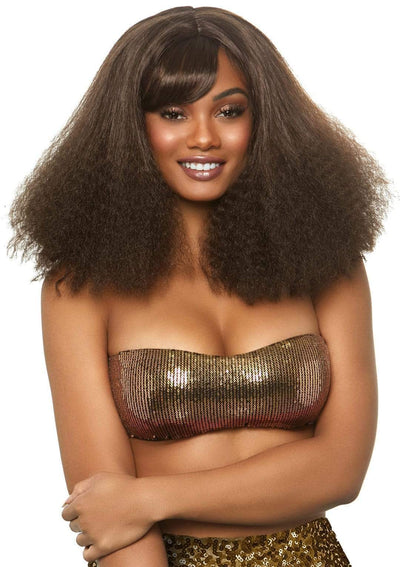 Diva Disco Wig 16"-Brown : O/S