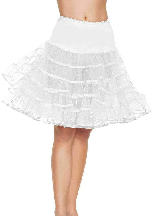 Petticoat, Mid-Length-White : O/S