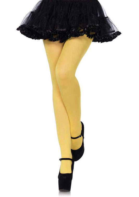 Tights, Nylon Opaque Yellow
