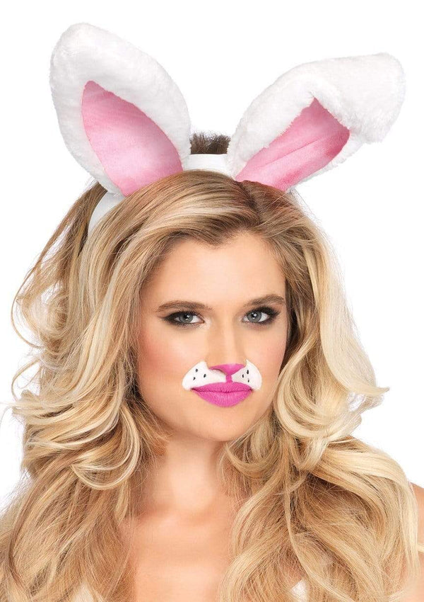 Deluxe Plush Bunny Ears White/Pink