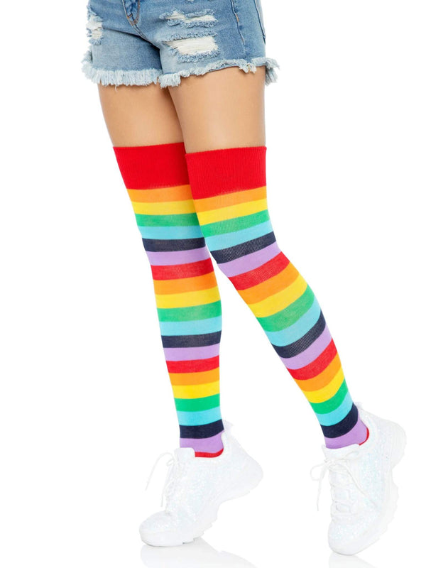 Tights, Thigh High Rainbow-Rainbow