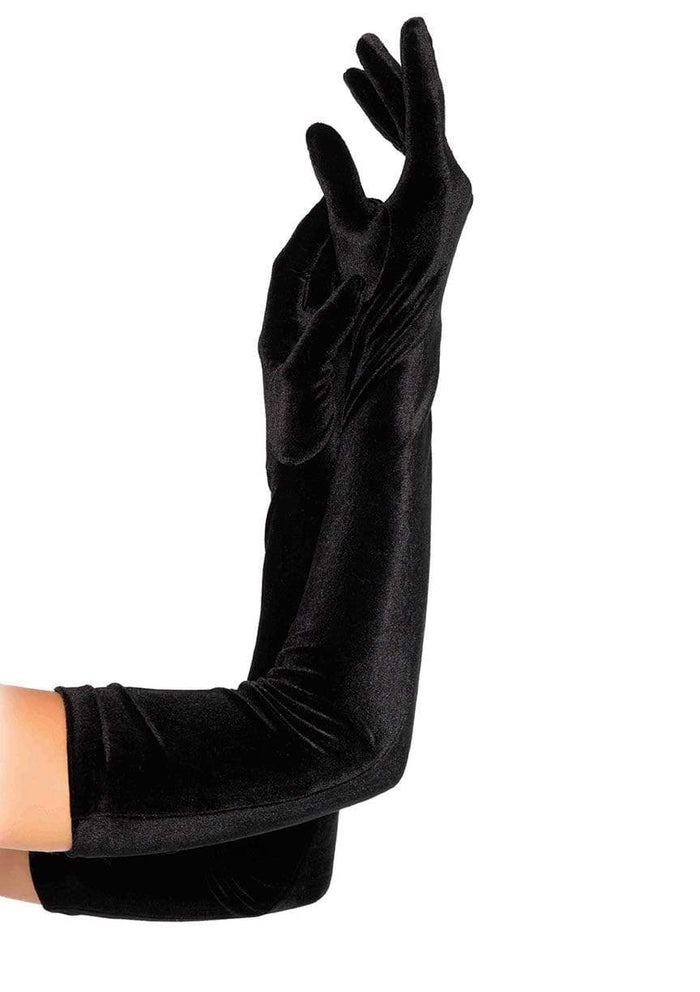 Gloves, Opera Length, Velvet Black