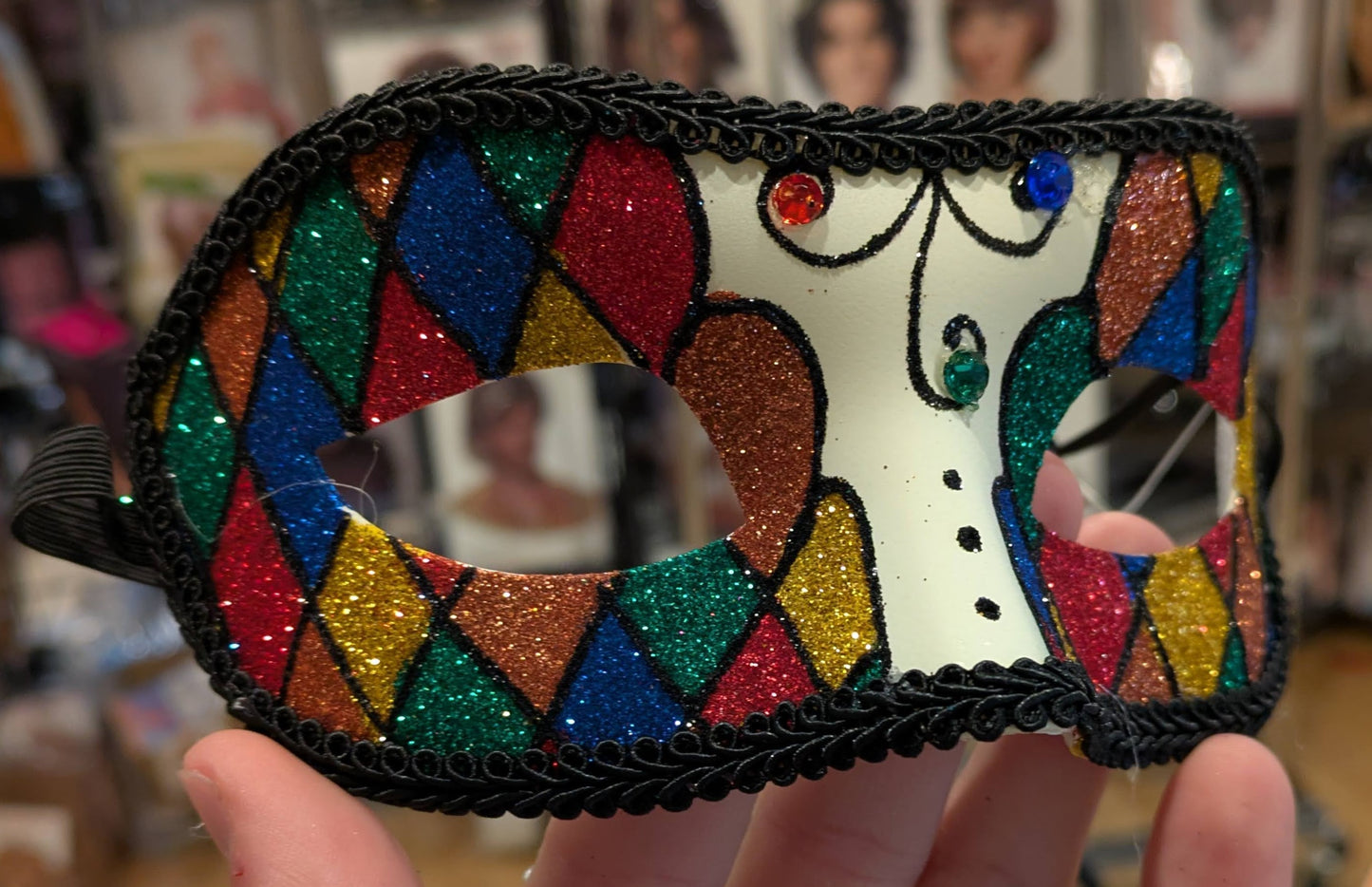Mask, Harlequin Glitter Colorful