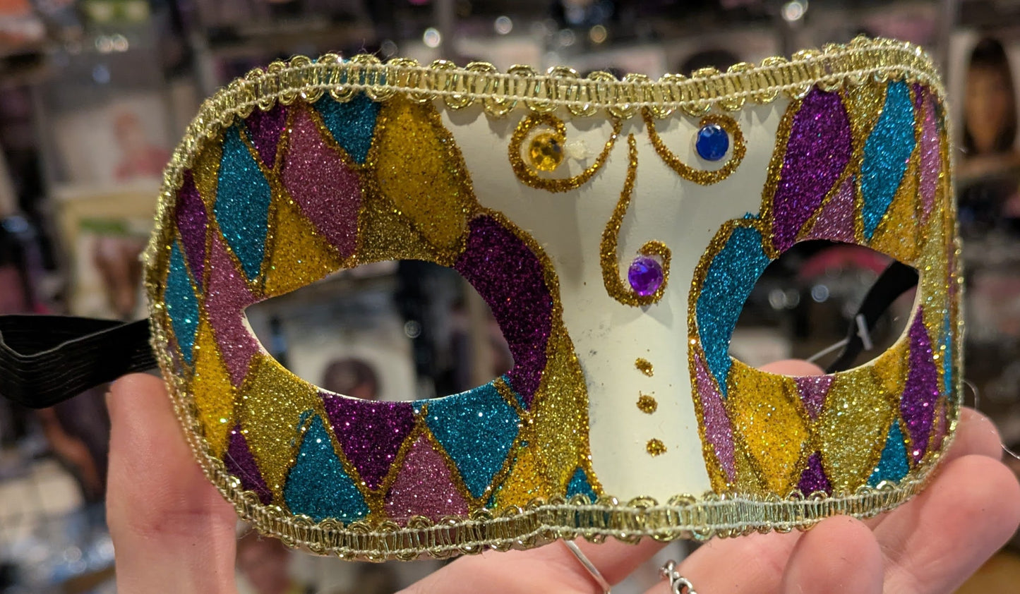 Mask, Harlequin Glitter Colorful