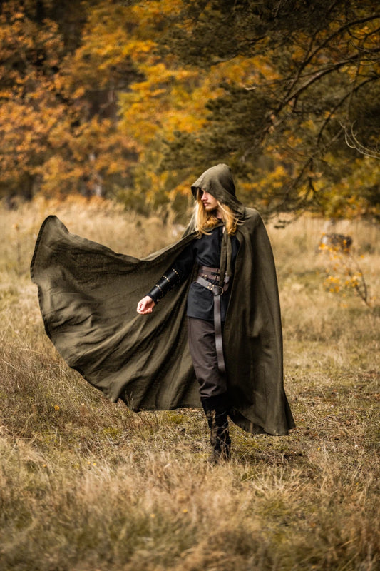 Cape, Linen Mimir Green