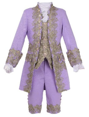 18th Cen Gentleman, 5pc Ensemble Lavender M