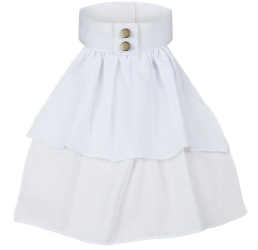 Jabot, Ruffles Simple White