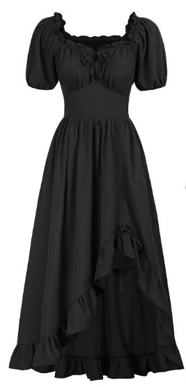 Dress, Chemise Asymmetrical Hike Black