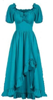 Dress, Chemise Asymmetrical Hike Petrol Blue XL