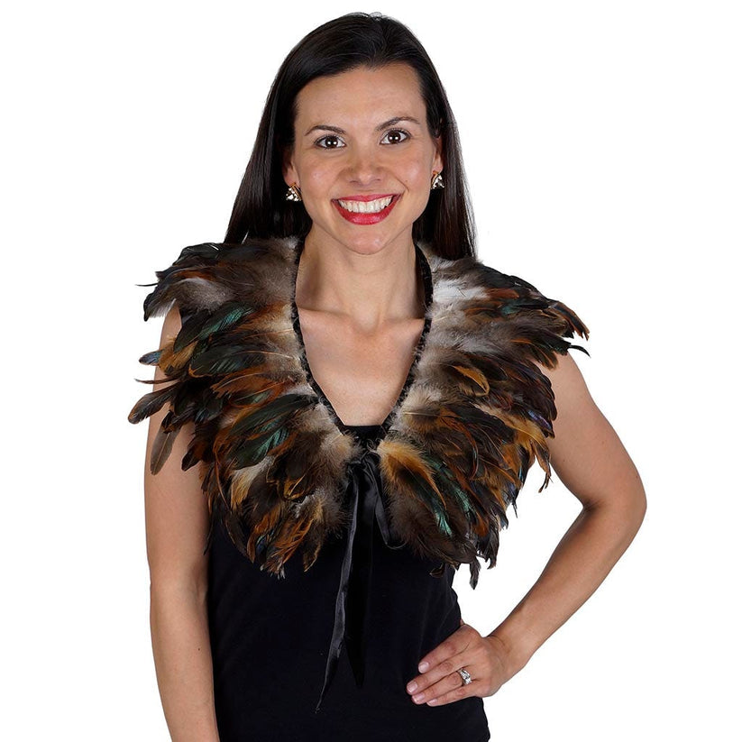 Cape, Rooster Coque Feather-Natural : 7"x26"