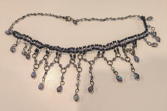 Beaded Choker, Petite AB Multi