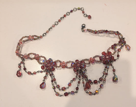 Beaded Choker, Victorian Amethyst