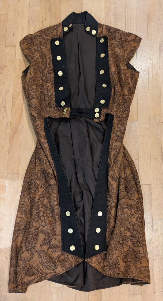 Vest, Pirate Peplum Brocade
