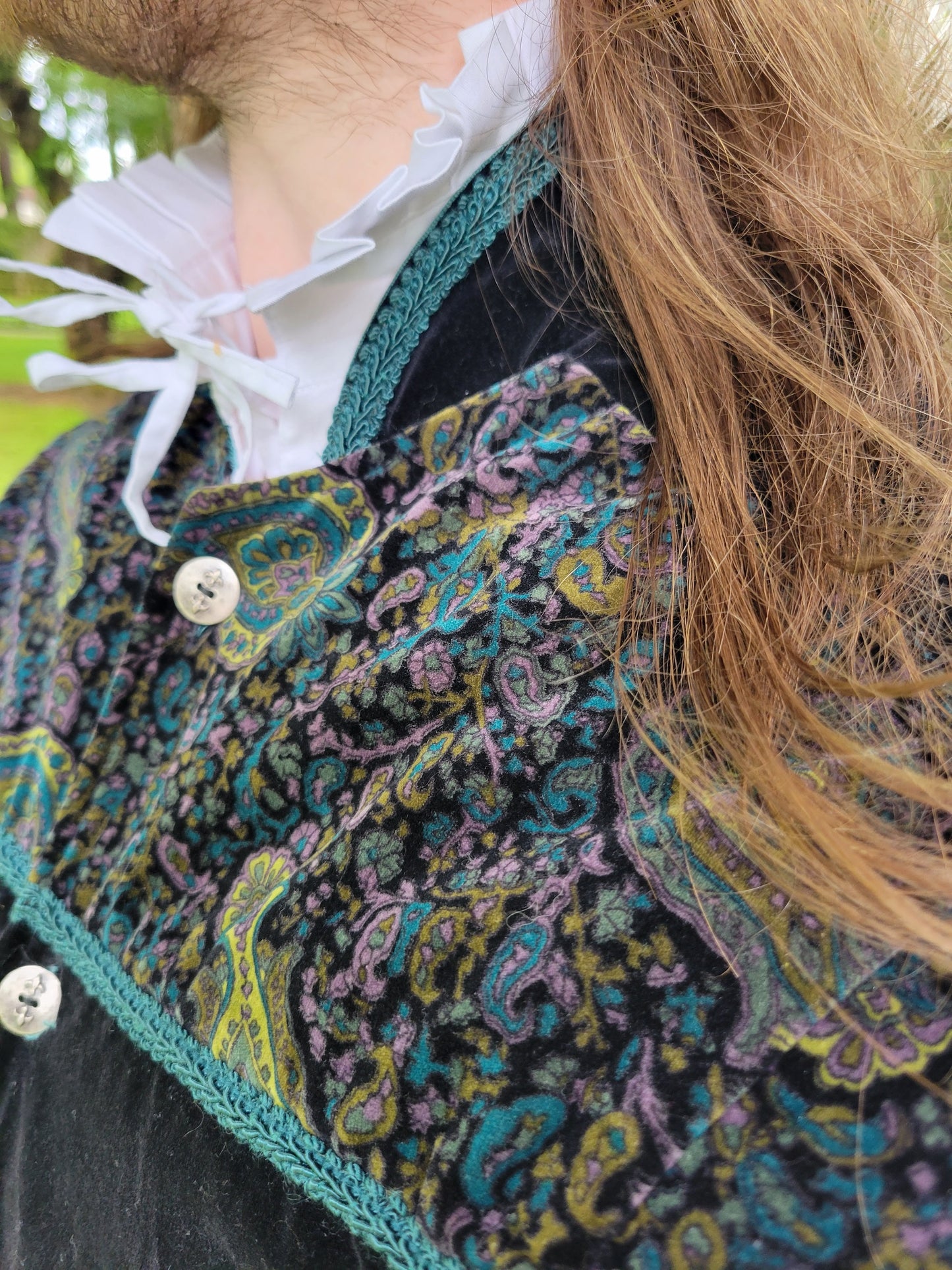 Doublet, Elizabethan Paisley Velvet