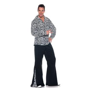 60s Pant Shirt Set, Funky-Black White : XXL