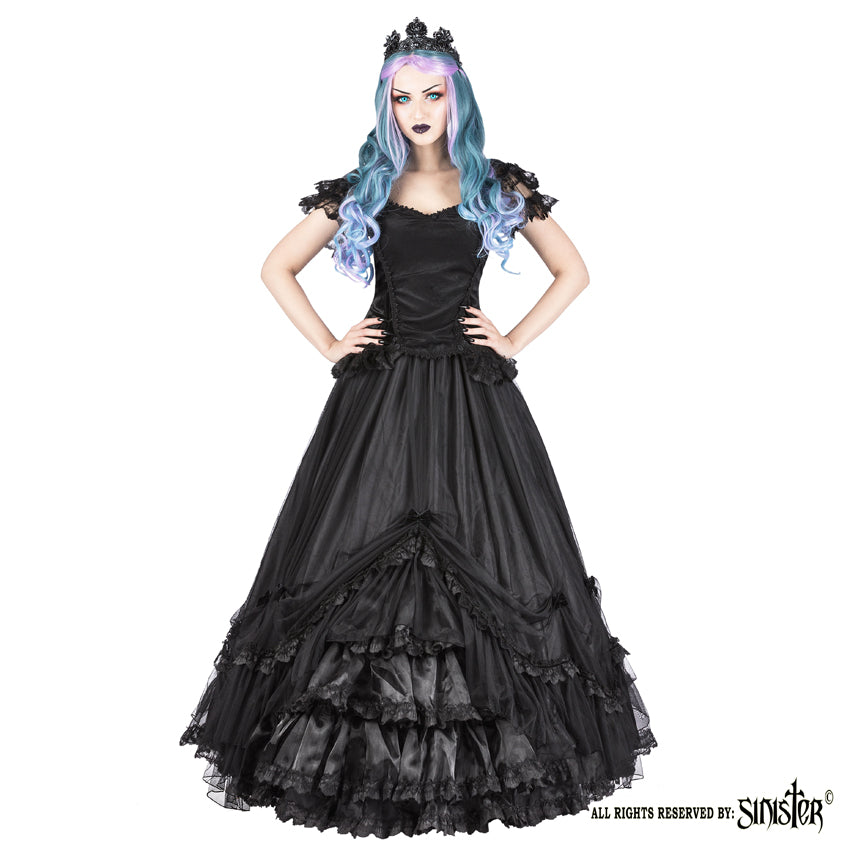 Skirt, Gothic Long Black 2XL