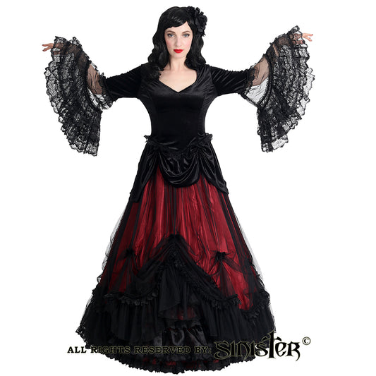 Skirt, Gothic Long Bordeaux Large
